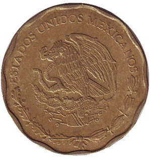 Монета 50 сентаво. 1992-2009год, Мексика. (БД) Полтава - фото 1