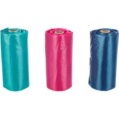 Пакеты для собак Trixie с ручками 3 рулона по 15 шт разноцветные (4011905228457) Винница