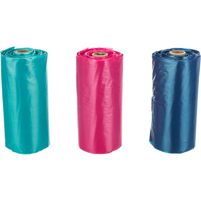 Пакеты для собак Trixie с ручками 3 рулона по 15 шт разноцветные (4011905228457) Винница - изображение 1