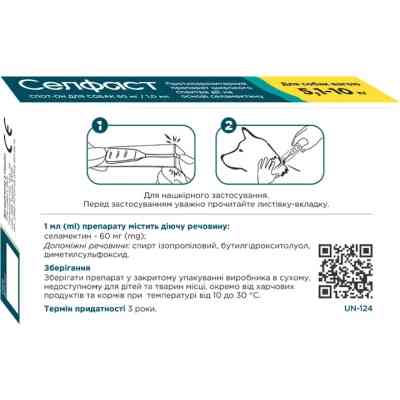 Краплі для тварин Селфаст від бліх, кліщів і гельмінтів для собак 5.1-10 кг (4820275971487) Вінниця