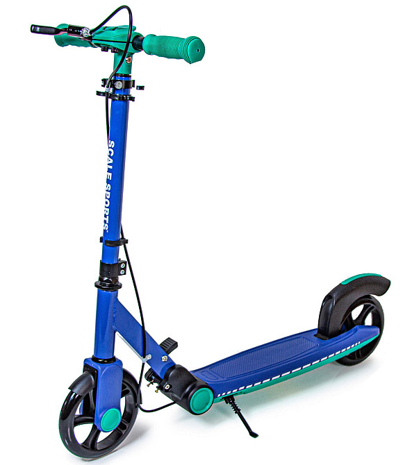 Самокат для дітей від 4 років Scale Sports SS-19. Ручне гальмо. Бірюзово-синій колір Одеса - фото 1