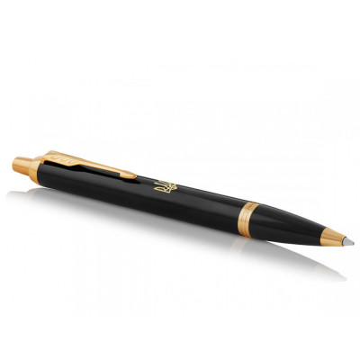 Ручка шариковая Parker IM 17 UKRAINE Black GT BP Трезубец (22032_TR) Винница - изображение 2