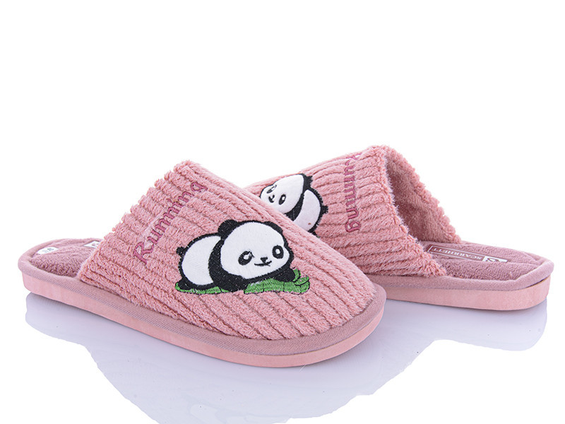 Тапочки закрытые женские с Пандой мягкие теплые Розовый, 36 Киев - изображение 5