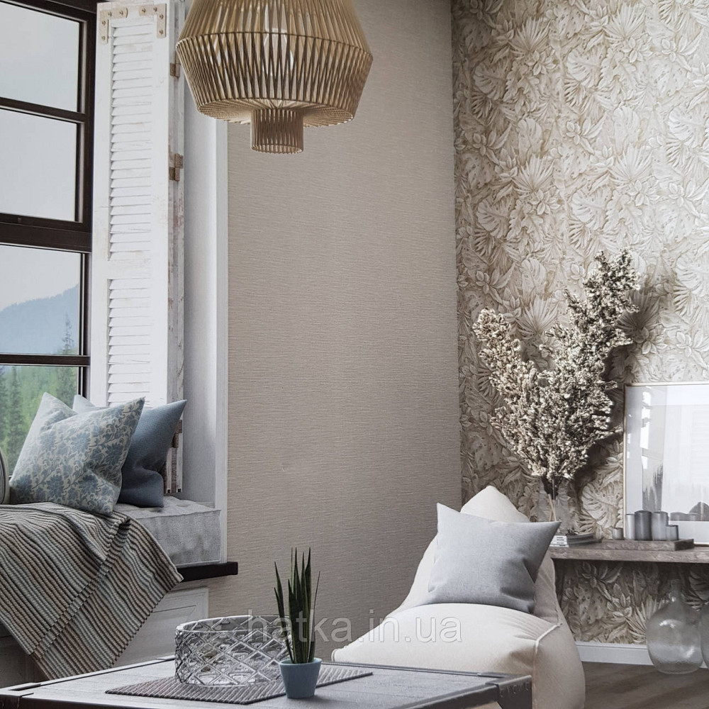 Шпалери вінілові на флізеліні Marburg Botanica1.06x10 однотонні в крапку ефект потертості пісочні 33028 Київ - фото 1