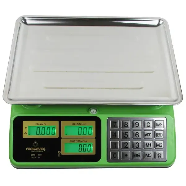 Электронные весы 50 кг 25×35 см СВ-5010 с LED-дисплеем, аккумулятором, металлические кнопки Одесса - изображение 2