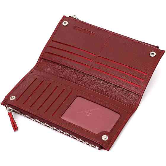 Стильний та яскравий жіночий гаманець-клатч ST Leather 19433 Бордовий Київ