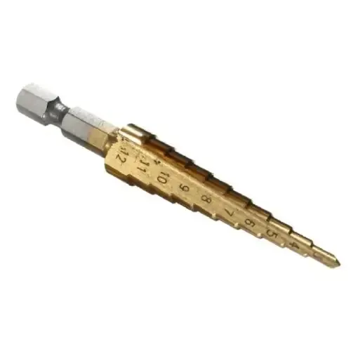 Ступенчатое шаговое сверло по металлу HSS 3-12мм для создания отверстий разных диаметров Киев - изображение 8