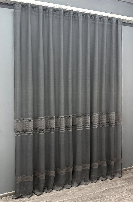 Тюль VR-Textil 1641т Greta Жаккард Графитовый 300х270 см (42-0603) Киев - изображение 3