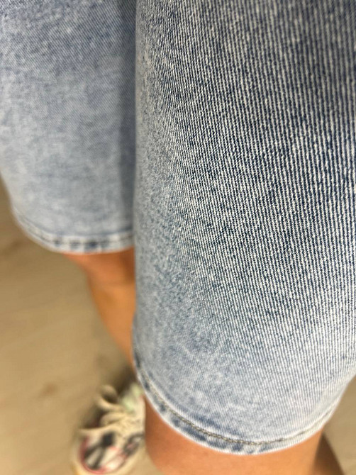 Шорти жіночі джинсові Liana 4-015 бермуди висока посадка великі розміри стрейч блакитні, блакитний, 30, 30, 81 см, 112 см Київ - фото 10