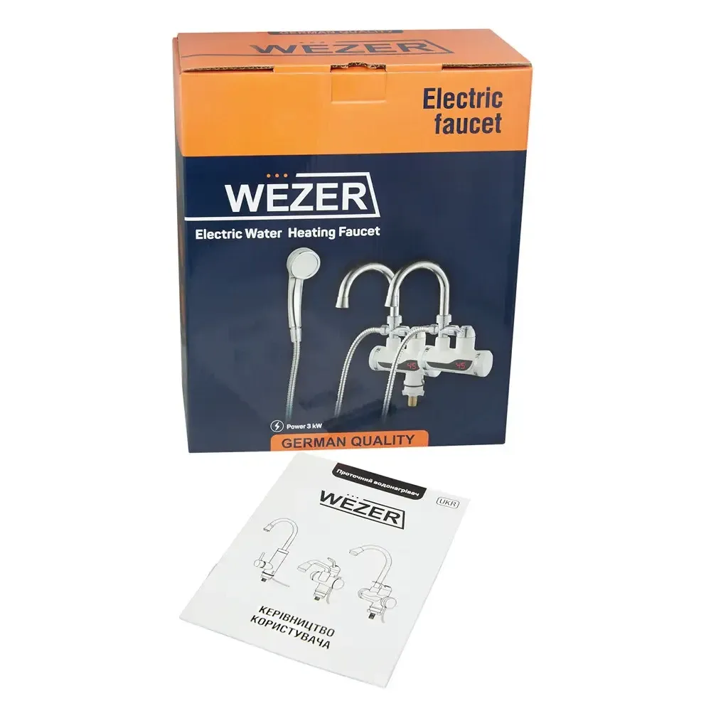 Проточный водонагреватель WEZER SDR-B07WSTP кухни/ванны, 3 кВт., с датчиком темп. Киев - изображение 4