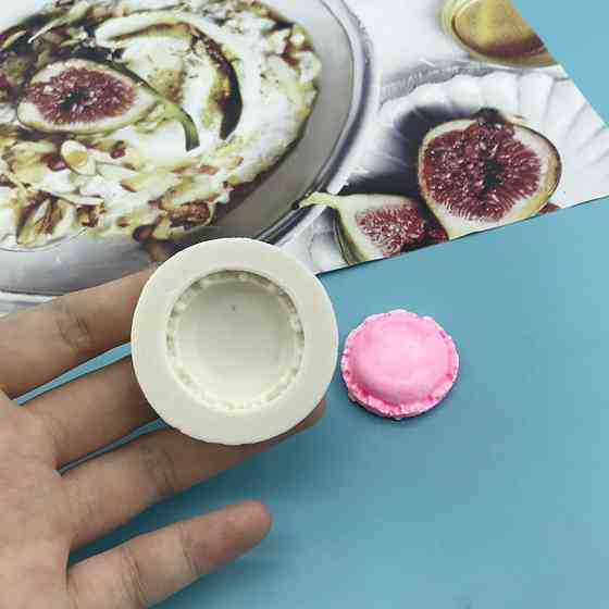 Силіконовий молд Макарун 45 мм сірий Київ