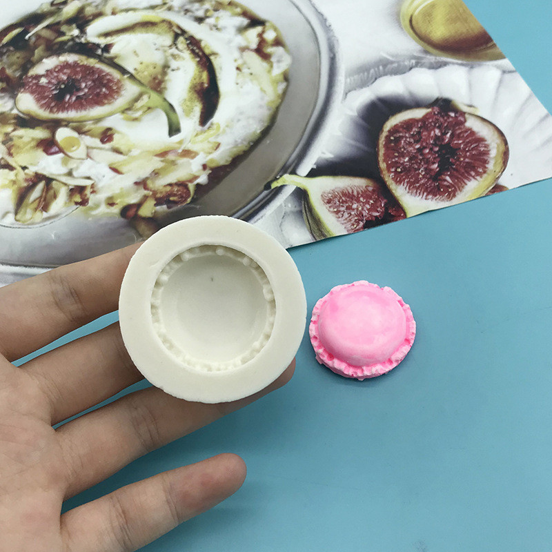 Силіконовий молд Макарун 45 мм сірий Київ - фото 5