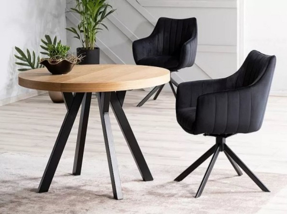 Стілець AZALIA VELVET чорний каркас/чорний BL.19 Київ - фото 10