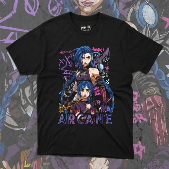 Футболка чоловіча з  принтом Arcane Jinx Розмір 48 Дніпро