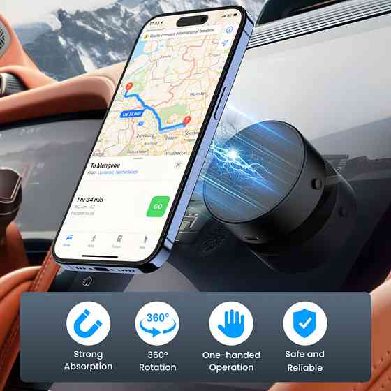 Тримач телефону автомобільний XO C155 Magnetic Car Suction Cup чорний Львів