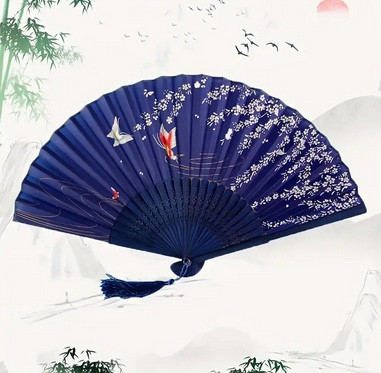 Віер ручний з малюнком Метелики та квіти Київ - фото 1