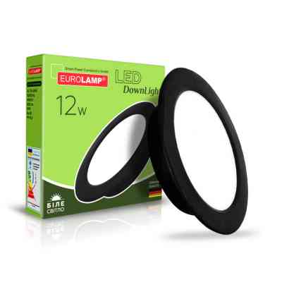 Світильник Eurolamp LED 12W 4000K (LED-DLR-12/4(new)(black)) Вінниця
