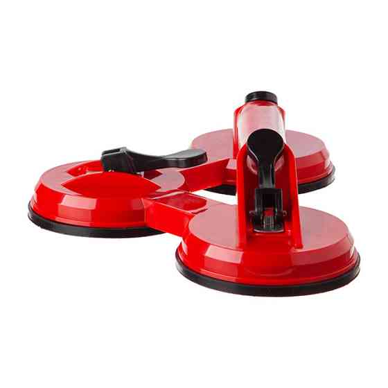 Тримач-присоска для скла, потрійна: 3×120 мм, максимальне навантаження: 120 кг INTERTOOL HT-7103 Київ