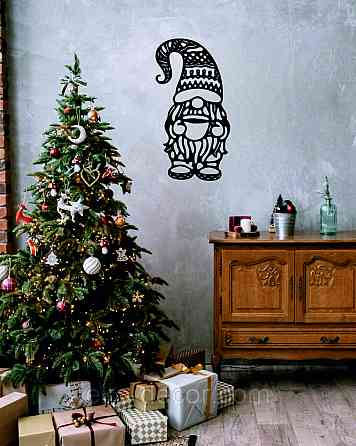 Декоративное настенное Панно «Гном», Декор на стену 110*57 см, Чёрный Киев