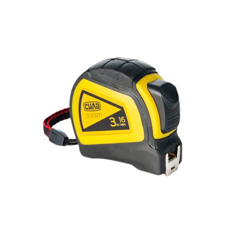 Рулетка обгумована автостоп, подвійний зачіп 3м*16мм СИЛА Житомир - фото 1