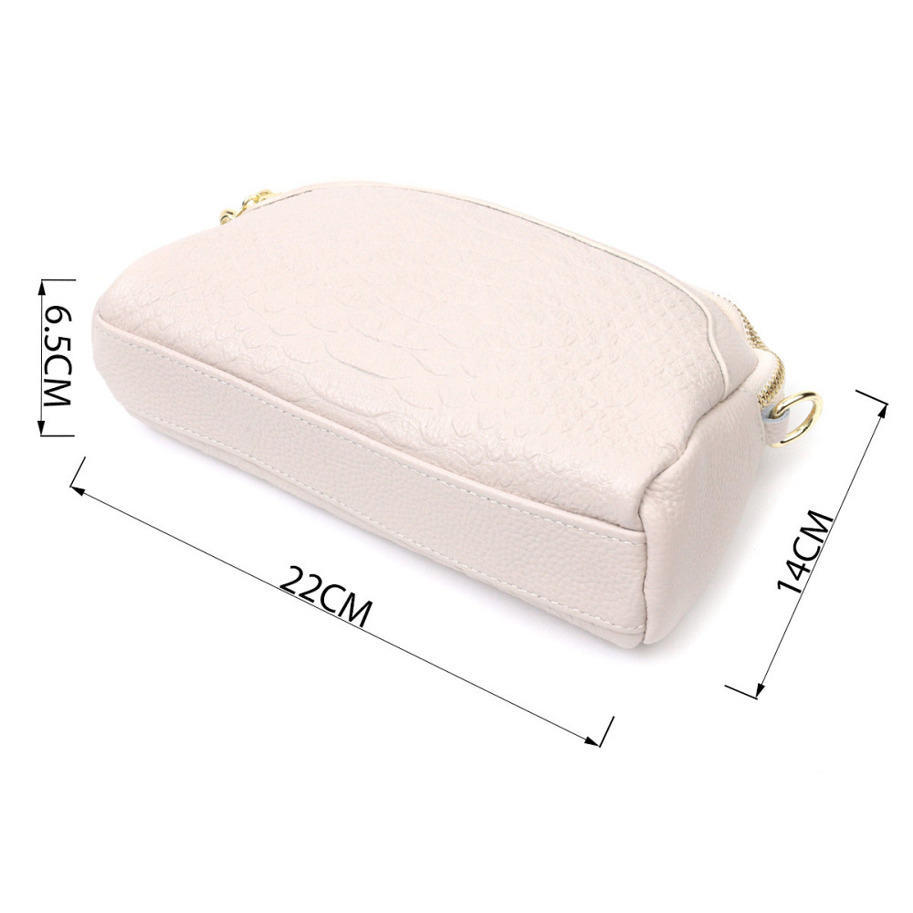 Небольшая прямоугольная сумка на два отделения из натуральной кожи Vintage 22357 Белая Киев - изображение 3