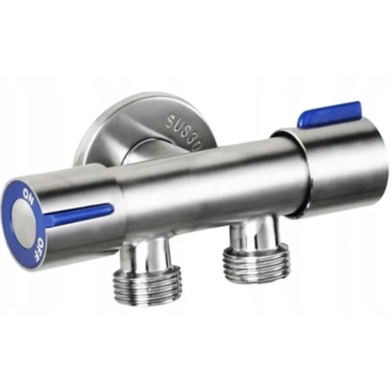 Кран для підключення сантехприладів Mixxus VAL-11-1/2x1/2x1/2 з нержавіючої сталі SUS304 (синій) (MI6811)   ( 28751 ) Харьков