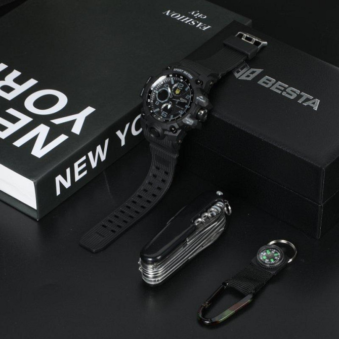 Чоловічий наручний годинник Besta Box Peremoga Set з компасом + подарунковий набір Вінниця - фото 6