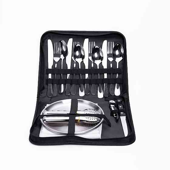 Посуд для пікніка на 4 особи, 24 предмети, сріблястий Київ