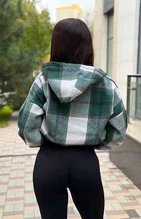 Жіночий повсякденний бомбер із подвійним капюшоном кашемір карта Зелений, 48/50 Одеса