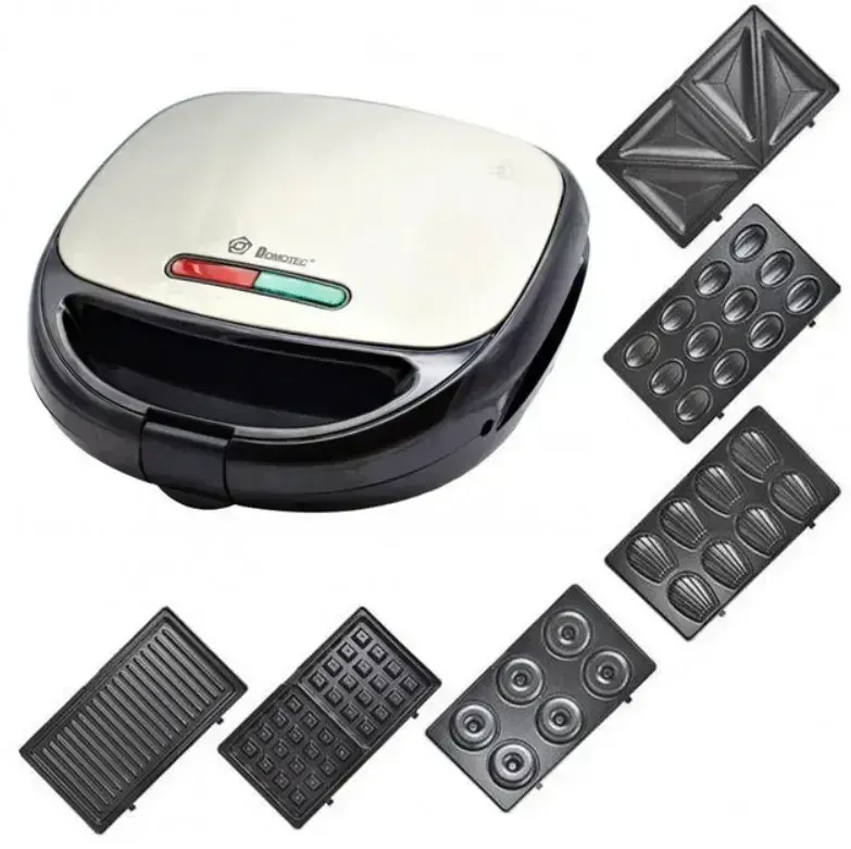 Бутербродница мультимейкер гриль 6 в 1 Domotec MS 7706 1000 вт Коломия - фото 1