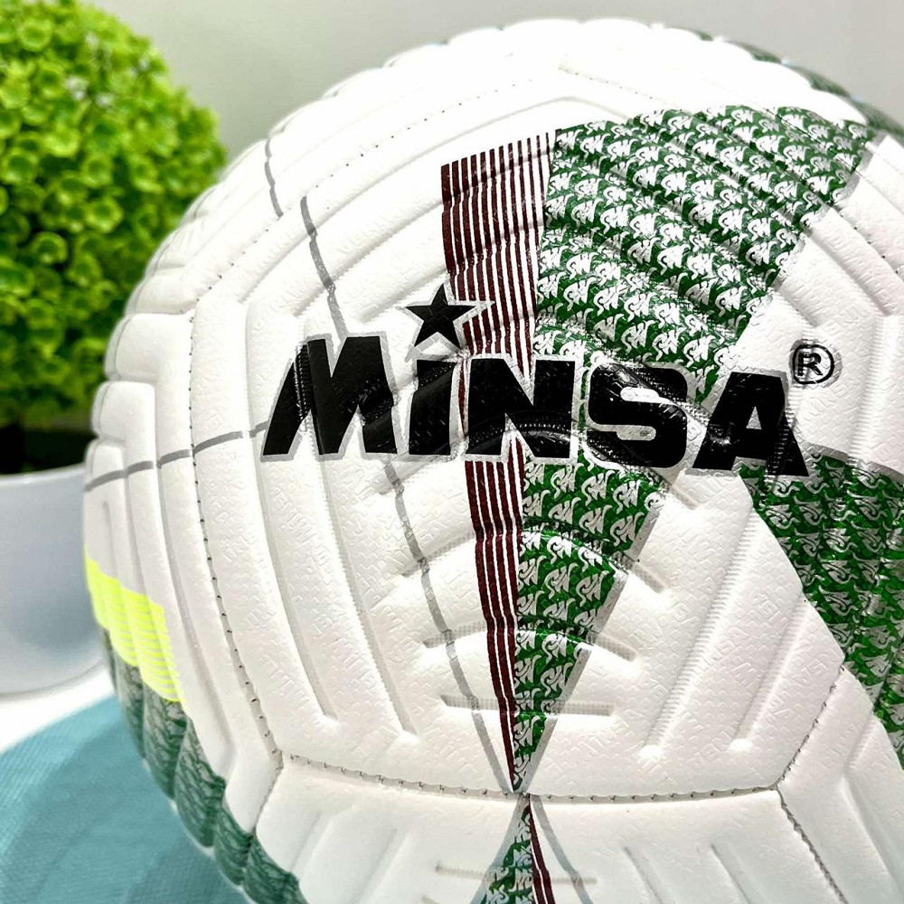 М'яч футбольний розмір 5 400-420г TPE термопластичний еластомер Біло-зелений (MS 4295) Чернигов - изображение 3