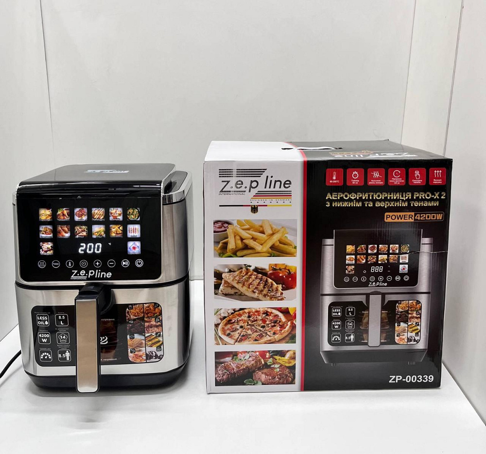Фритюрница 13 л с двумя тэнами 4200 Вт Zepline ZP-00339 на 14 программ со съемным колышком (1) Одесса - изображение 1