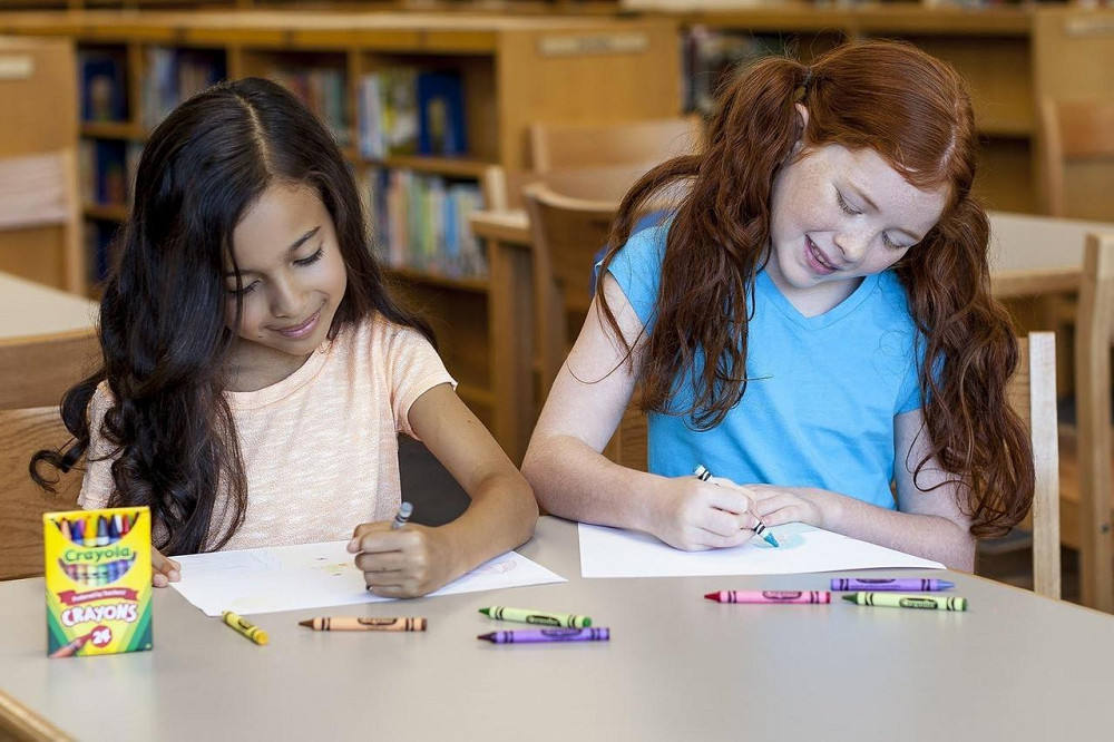 Воскові олівці Crayola 24 кольори набір для малювання діаметр 7 мм довжина 90 мм Київ - фото 2