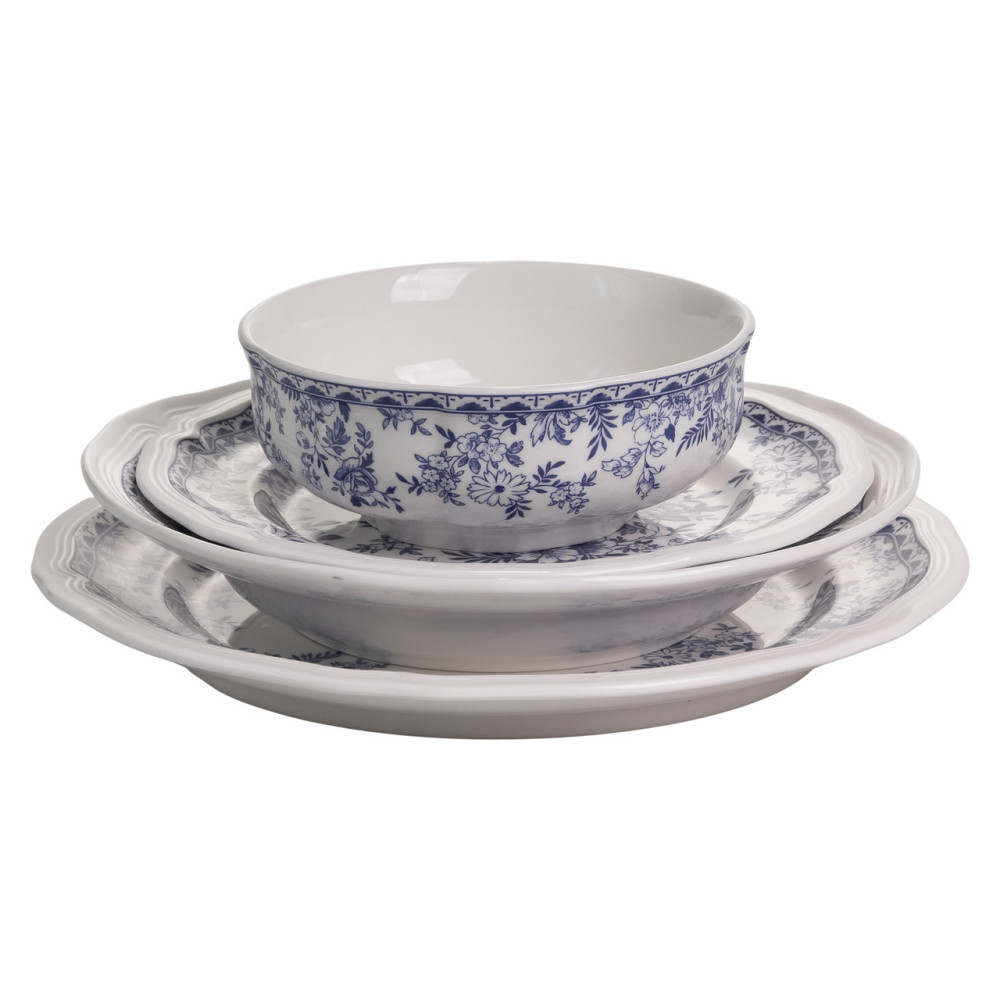 Yiwu Столовий набір посуду 16 (шт) на 4 особи Bitossi порцеляновий Синій YY78-1A Коломыя - изображение 3