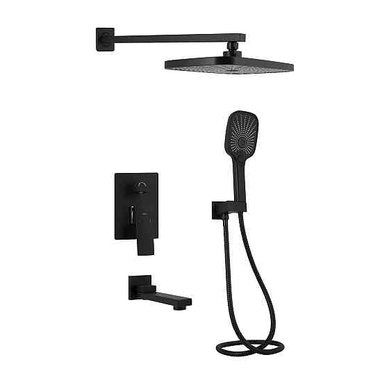 Душова система універсальна Qtap Gemini прихованого монтажу на три споживачі QTGEM114BLM45703 Black Matt Київ