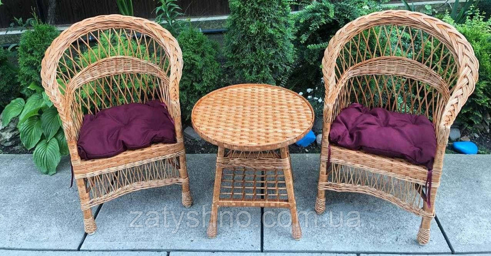 Плетеная мебель на балкон с подушками Киев - изображение 4