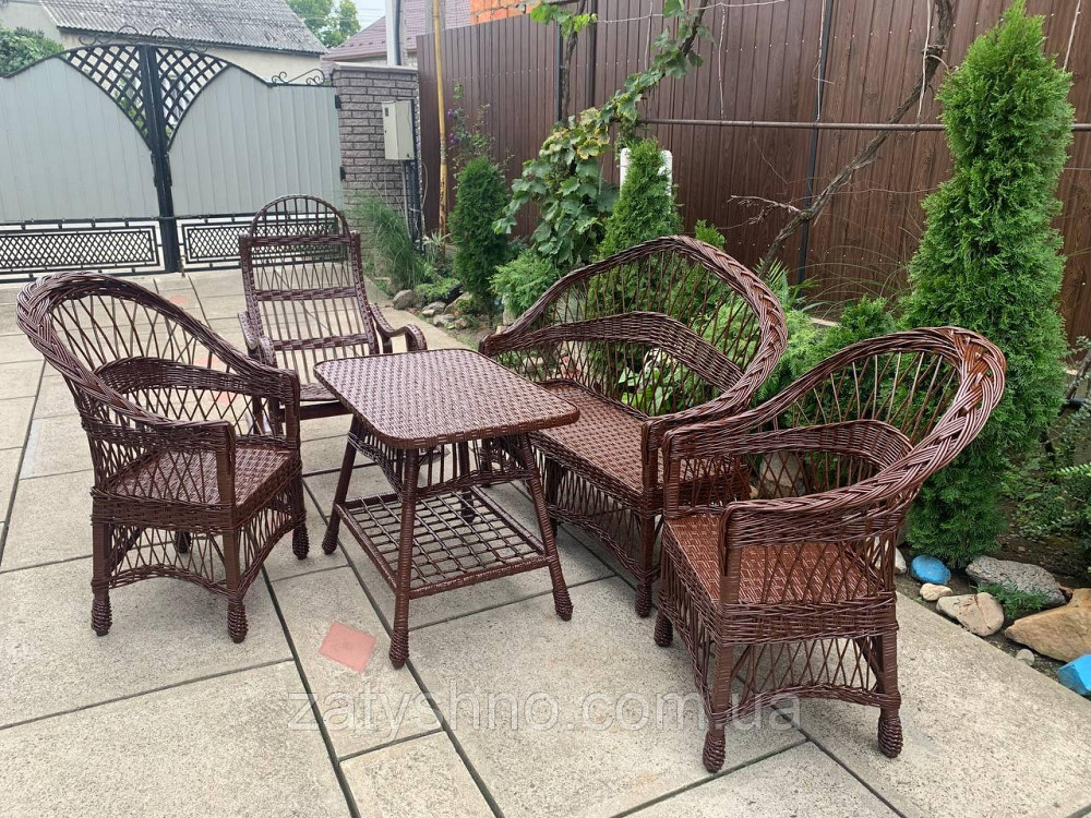 Набор мебели из лозы, кресла, стол, кресло-качалка, диван Киев - изображение 6