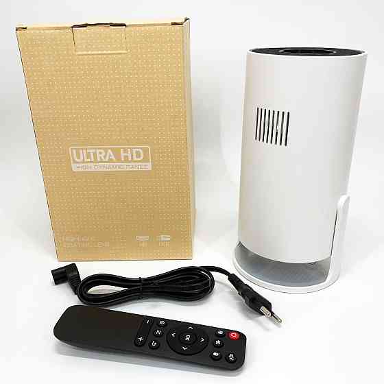LED Проектор для дома портативный Смарт с WiFi, Bluetooth, Android 11, PH-629 белый, 1280х720р Киев