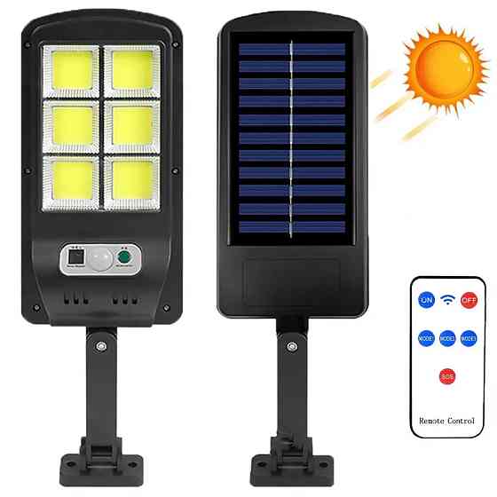 Вуличний ліхтар на сонячній батареї + пульт, Solar Light BL BK120-6COB / LED прожектор з датчиком руху Київ