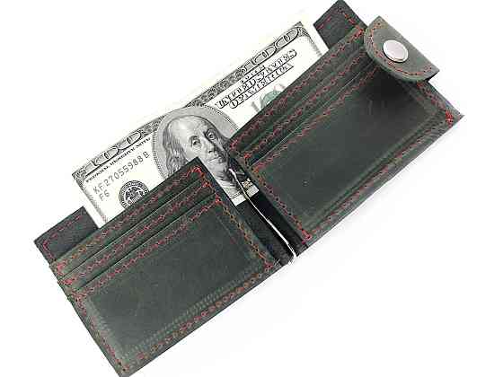 Гаманець PES з натуральної шкіри із затискачем Київ