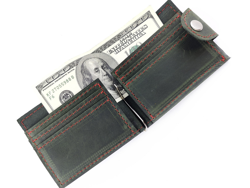 Гаманець PES з натуральної шкіри із затискачем Київ - фото 2