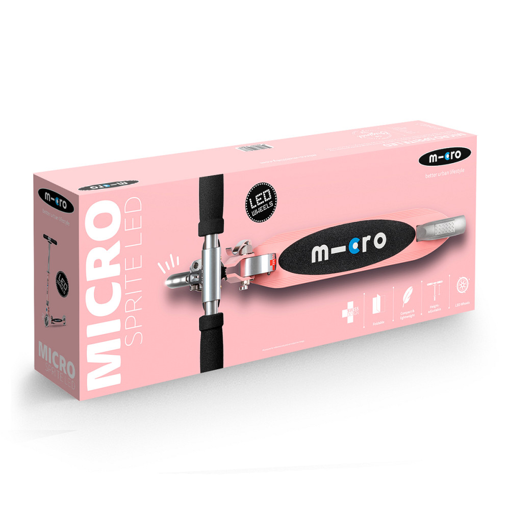 Самокат Micro серії Sprite LED - Неонова троянда Дніпро - фото 2