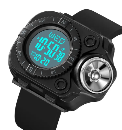 Чоловічий наручний годинник з ліхтарем Skmei 2187 Чорний з білим циферблатом Київ