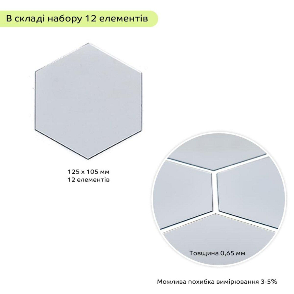 Зеркальный самоклеящийся декор, серебро, 12 штук Киев - изображение 3