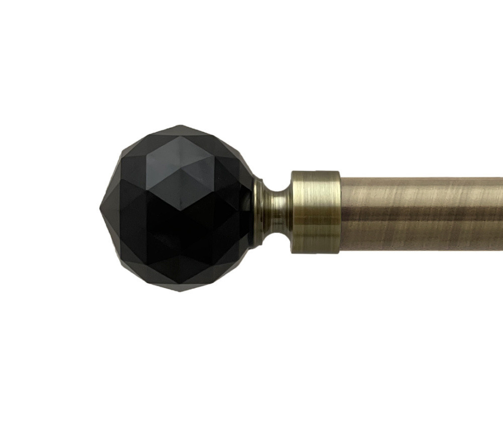 Карниз Orvit Люміера Неро металевий однорядний техно гладка труба кільце металеве Антик 25 мм 200 см Львов - изображение 2