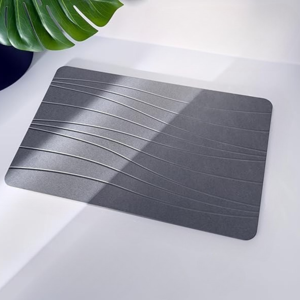 Комплект для душа и ванной комнаты коврик для ног,накладка-коврик на раковину,подставка цвет тёмно-серый Каменец-Подольский - изображение 8