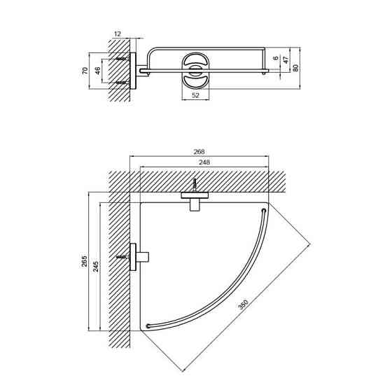 Полка для ванної кімнати кутова Lidz (CRG) 114.10.01 Київ
