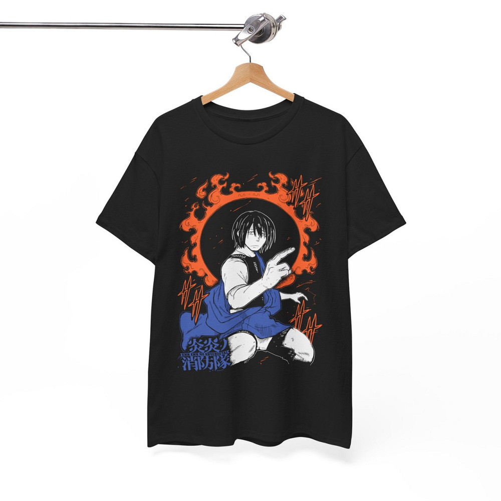 Футболка з аніме принтом Енен Но Схоубоутаі Фіре оверсайз (S/M/L) Чорний AnimeJ0236 Дніпро - фото 6