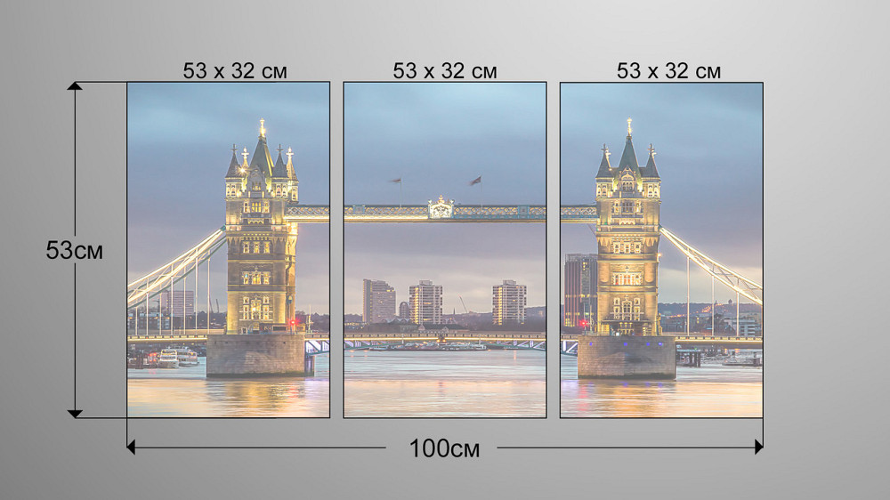 Модульная картина Ночной Лондон Art-28_3А Киев - изображение 3