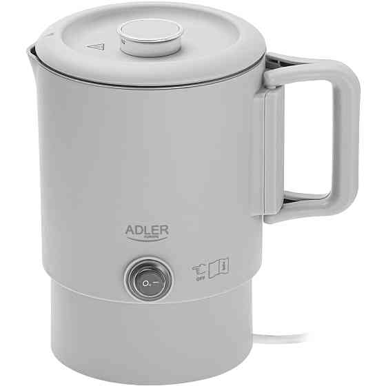 Електрочайник Adler AD 1388g дорожній 650Вт/ 0.8л/ подвійні стінки/ автовимкнення/сірий Вінниця
